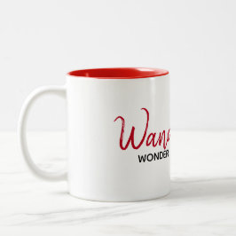 inspirierendes Zitat auf Weiß Zweifarbige Tasse