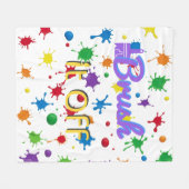 inspirierendes Zitat "Brush It Off" farbenfrohe Fa Fleecedecke (Vorderseite (Horizontal))