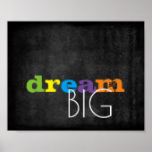 inspirierendes Zitat buntes Textposter Traum groß Poster (Vorne)