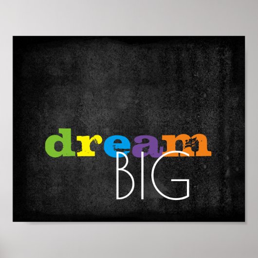 inspirierendes Zitat buntes Textposter Traum groß Poster (Vorne)