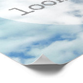 inspirierendes Zitat, das Text nach blauem Himmel Poster (Ecke)