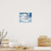 inspirierendes Zitat, das Text nach blauem Himmel Poster (Küche)