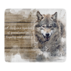 Inspirierendes Zitat des wilden Wolfes Schneidebrett