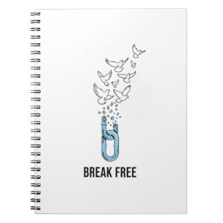 Inspirierendes Zitat-Design 'Befreie dich' Notizblock