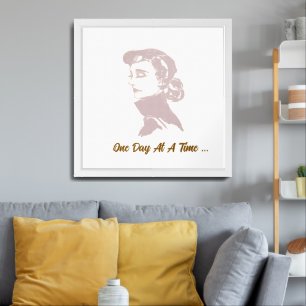 inspirierendes Zitat "Ein Tag nach dem anderen" Poster