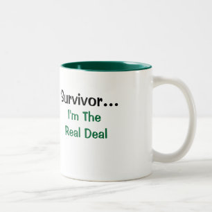 Inspirierendes Zitat eines Überlebenden Ich bin de Zweifarbige Tasse