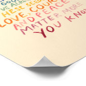 inspirierendes Zitat, farbenfroh Poster (Ecke)