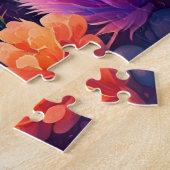 inspirierendes Zitat, farbenfrohe Kaktuslandschaft Puzzle (Seite)