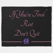 inspirierendes Zitat für die Müdigkeit Fleecedecke (Vorderseite (Horizontal))