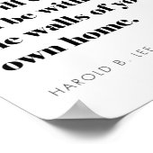 inspirierendes Zitat für Eltern, Hauslehrer Poster (Ecke)