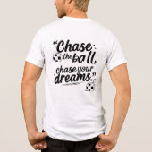 inspirierendes Zitat für Fußballfans Tri-Blend Shirt (Rückseite)