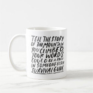 inspirierendes Zitat für Schriftsteller und Küns Kaffeetasse