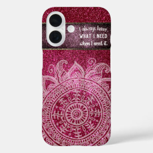 inspirierendes Zitat Gesetz der Anziehung Motivier iPhone 16 Hülle