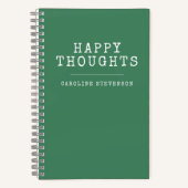 inspirierendes Zitat in grün Personalisiert Notizblock (Vorderseite)