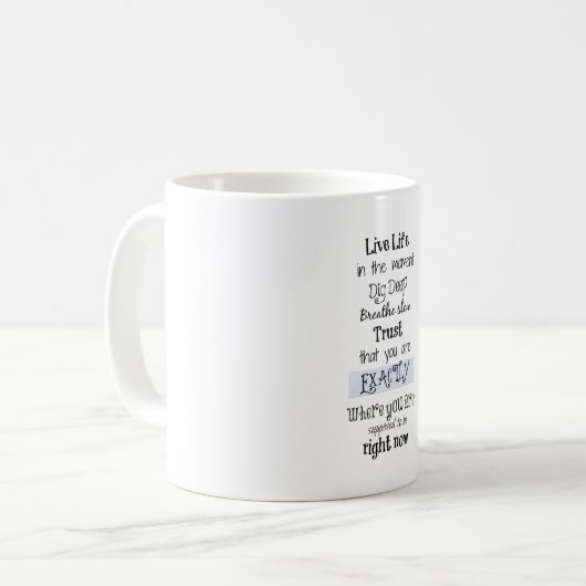 inspirierendes Zitat Kaffeetasse (Vorderseite Links)