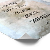 inspirierendes Zitat Lao Tzu Text Aquarell grau Poster (Ecke)