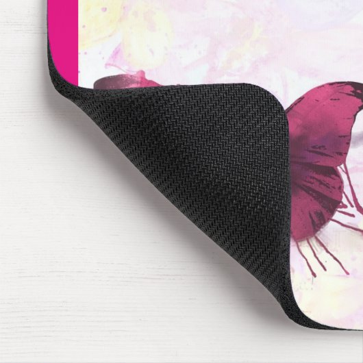 inspirierendes Zitat mit einem Schmetterling in Aq Mousepad (Ecke)