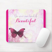 inspirierendes Zitat mit einem Schmetterling in Aq Mousepad (Mit Mouse)