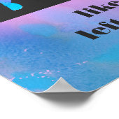 inspirierendes Zitat mit einem wilden Pferd Poster (Ecke)