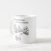 inspirierendes Zitat mit Schwan Kaffeetasse (Vorderseite Links)