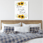inspirierendes Zitat mit Sonnenblumen Leinwanddruck (Insitu (Schlafzimmer))