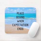 inspirierendes Zitat mit tropischer Strandlandscha Mousepad (Mit Mouse)