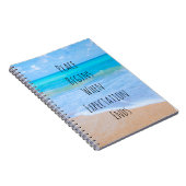 inspirierendes Zitat mit tropischer Strandlandscha Notizblock (Rechte Seite)