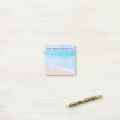 inspirierendes Zitat mit tropischer Strandlandscha Post-it Klebezettel (Auf Schreibtisch)