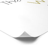 inspirierendes Zitat mit weißem Buddha Poster (Ecke)