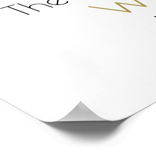 inspirierendes Zitat mit weißem Buddha Poster (Ecke)