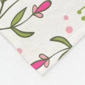 inspirierendes Zitat mit Wildblume Muster Fleecedecke (Ecke)