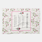 inspirierendes Zitat mit Wildblume Muster Geschirrtuch (Horizontal)