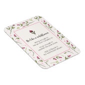 inspirierendes Zitat mit Wildblume Muster Magnet (Rechte Seite)