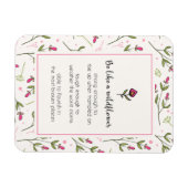 inspirierendes Zitat mit Wildblume Muster Magnet (Horizontal)