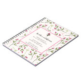 inspirierendes Zitat mit Wildblume-Muster Notizblock (Linke Seite)