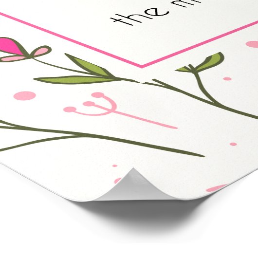 inspirierendes Zitat mit Wildblume Muster Poster (Ecke)