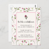 inspirierendes Zitat mit Wildblume Muster Postkarte (Vorne/Hinten)