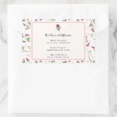 inspirierendes Zitat mit Wildblume Muster Rechteckiger Aufkleber (Tasche)