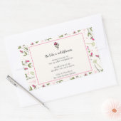 inspirierendes Zitat mit Wildblume Muster Rechteckiger Aufkleber (Umschlag)