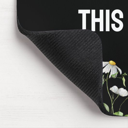 inspirierendes Zitat mit Wildblumen Mousepad (Ecke)