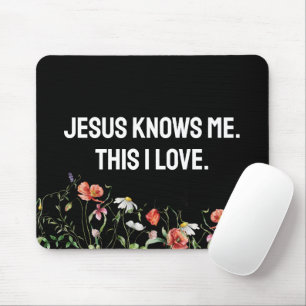 inspirierendes Zitat mit Wildblumen Mousepad