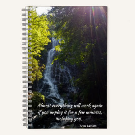 inspirierendes Zitat - Natur-Foto - Zeitschrift Notizblock