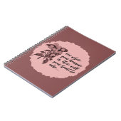 inspirierendes Zitat Pink Mauve Notizblock (Linke Seite)