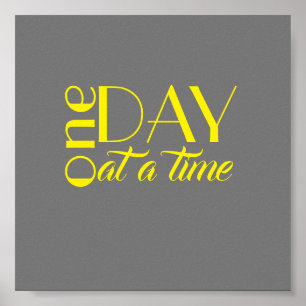 inspirierendes Zitat-Poster eines Tages Poster