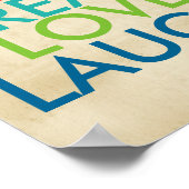 inspirierendes Zitat Poster live Traum Liebe lache (Ecke)