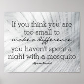 inspirierendes Zitat-Poster macht einen Unterschie Poster (Vorne)