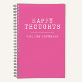 inspirierendes Zitat Rosa Personalisierter Name Notizblock (Vorderseite)