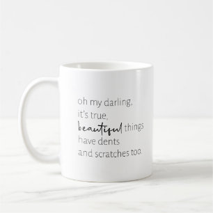 Inspirierendes Zitat Tasse Schwarz und Weiß