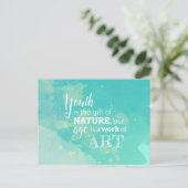 inspirierendes Zitat über das Altern, die Quote Postkarte (Stehend Vorderseite)