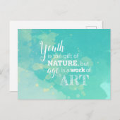 inspirierendes Zitat über das Altern, die Quote Postkarte (Vorne/Hinten)